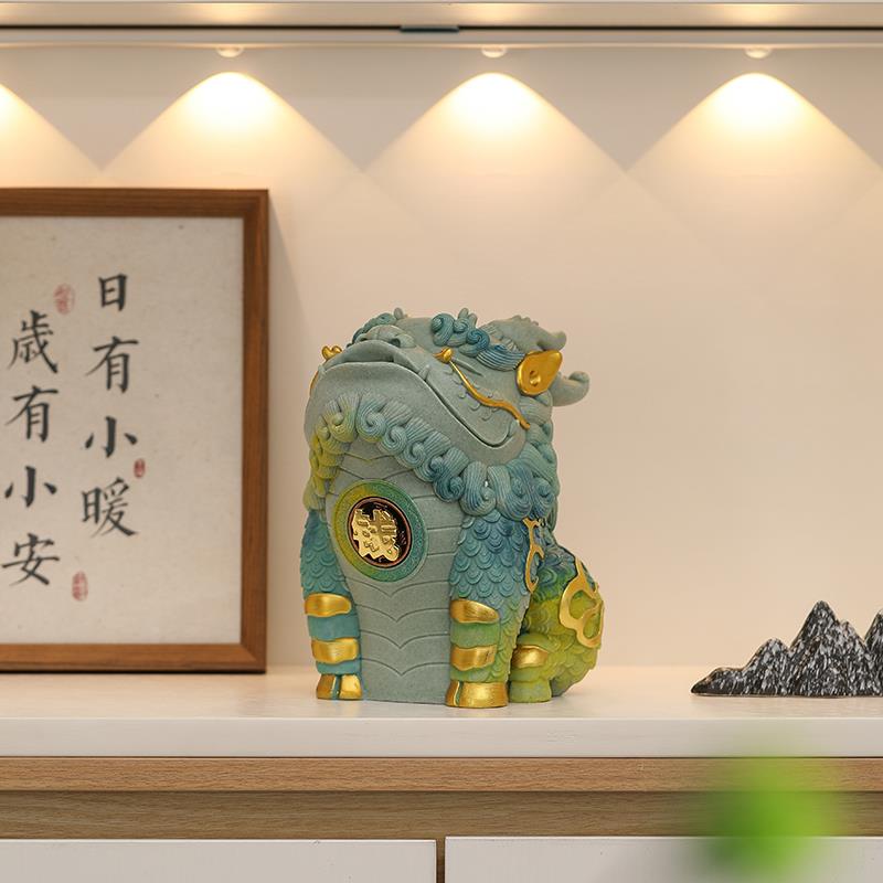 麒麟存钱罐储蓄罐客厅办公室茶桌高端装饰品招财摆件乔迁开业礼品
