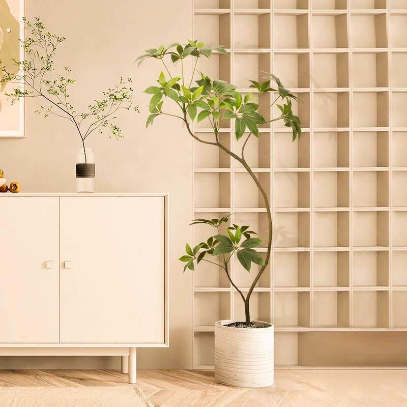 仿真绿植大叶伞室内家居仿生植物装饰诧寂风轻奢假树高端软装摆设
