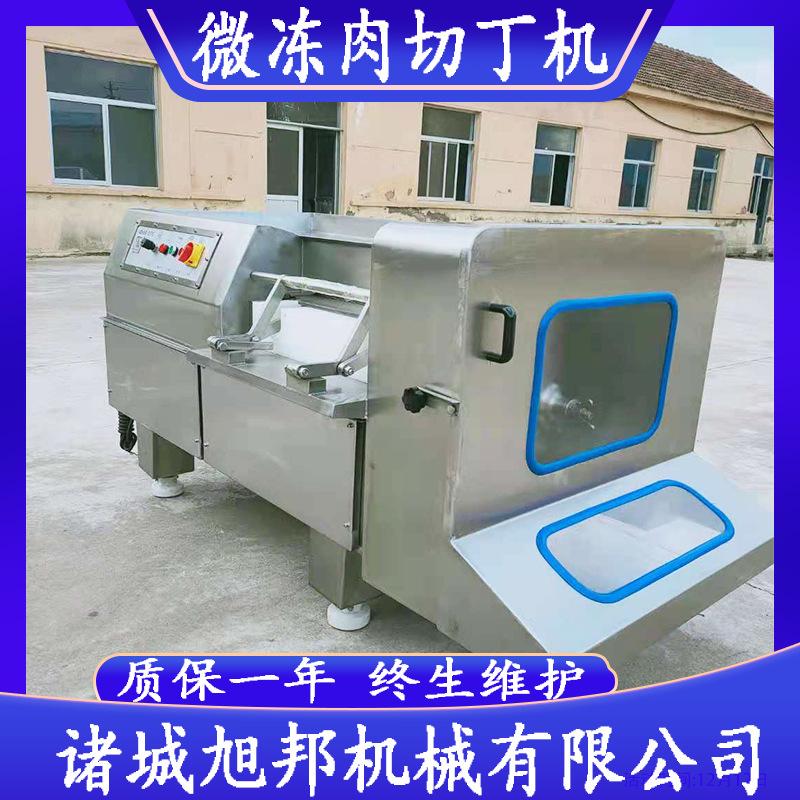 连续式微冻肉切丁机 全自动五香肉粽切丁设备 牛肉猪肉块切粒机