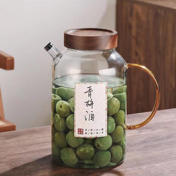青梅杨梅高硼硅酒瓶酿酒罐空瓶密封酒坛子酒桶高档泡酒玻璃瓶专用