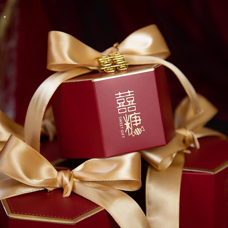 2023盒结婚喜盒子创意婚礼高级感果盒中国风喜礼盒装空盒