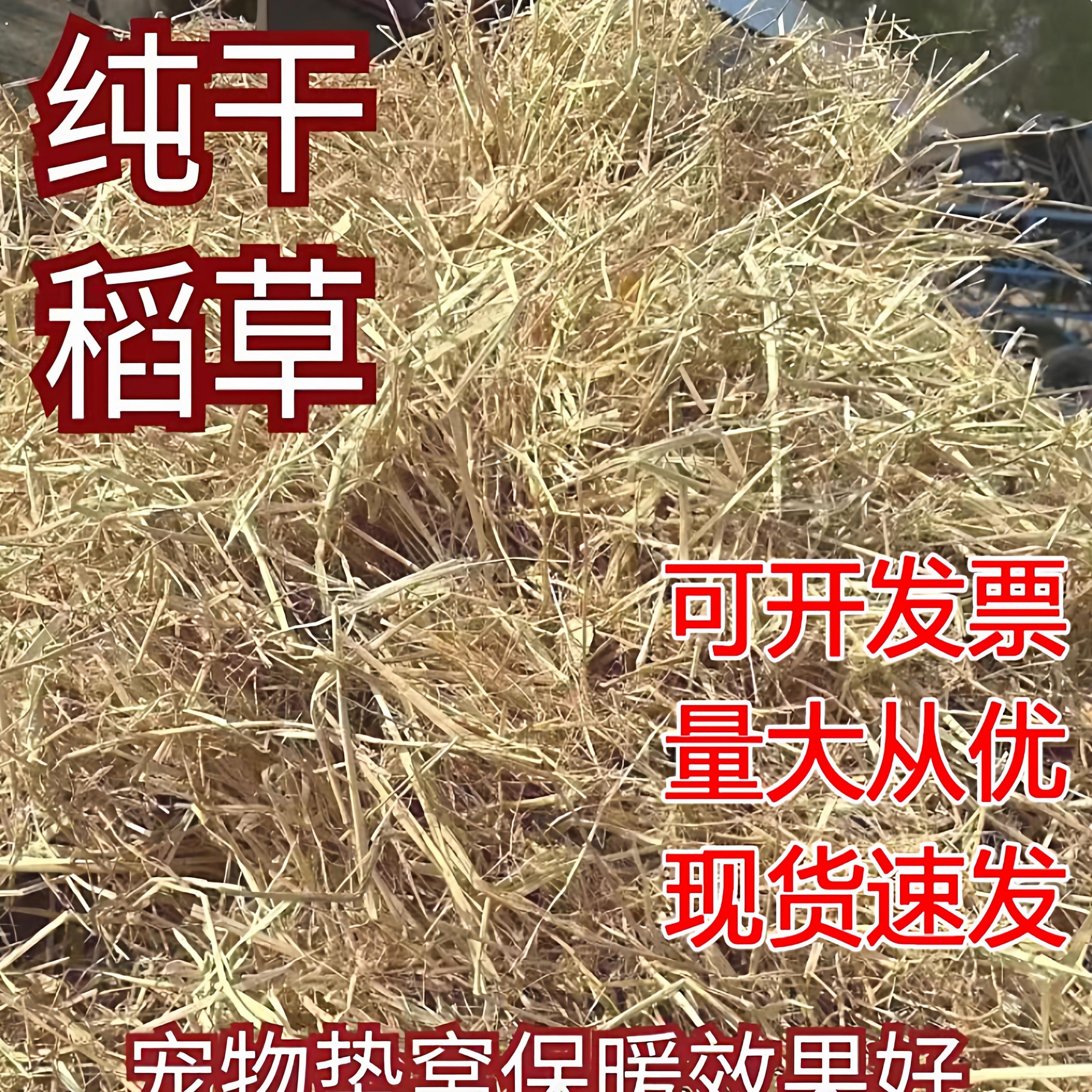 24新稻草宠物草窝草垫牛羊食料装饰填充鸡鸭鹅兔狗垫窝干草软草