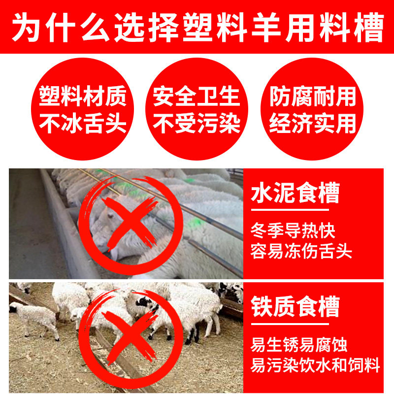 耐尔尼羊槽牛羊槽塑料羊食槽羊饲料槽饮水槽羊料槽羊槽子养羊用品