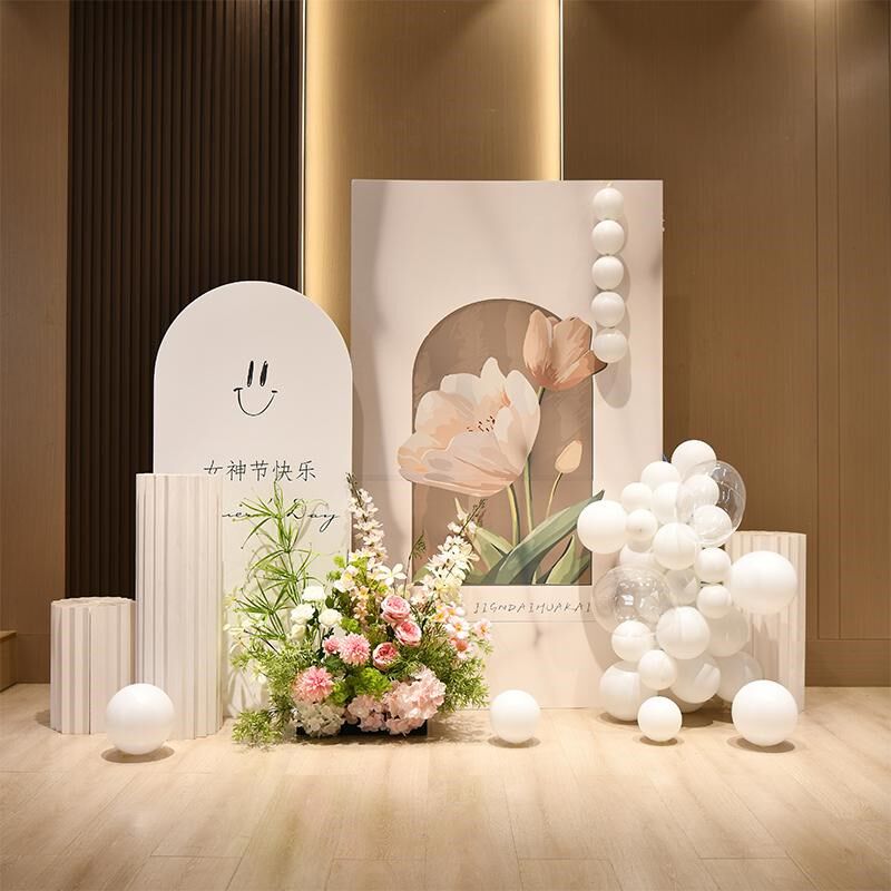 三八女神节场景布置装饰商场珠宝店铺活动打卡38妇女节背景墙kt板