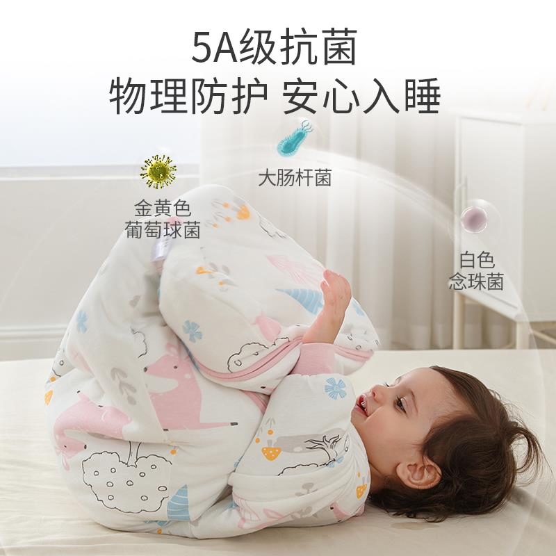 秋冬款婴儿睡袋 防踢被新生儿适用 恒温棉宝宝睡袋 可脱卸袖幼童