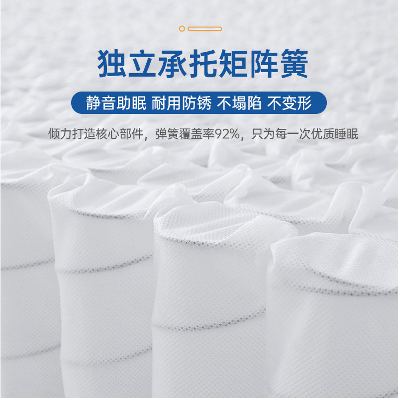 富魄力弹簧床垫乳胶厚20CM静音经济型3E椰棕软硬两用垫 太空一号