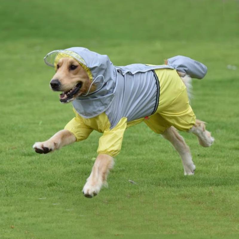 狗雨衣大型犬四脚防水全包中型犬大狗宠物包尾巴金毛雨披拉布拉多