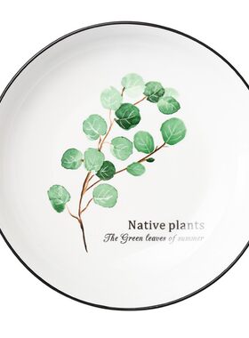 陶瓷盘子西餐牛排盘定制图案印字盘子套装组合家用商用餐厅印LOGO