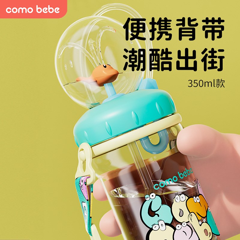 儿童水杯鲸鱼喷水杯宝宝吸管杯一两岁以上幼儿园家用婴儿喝水杯图片