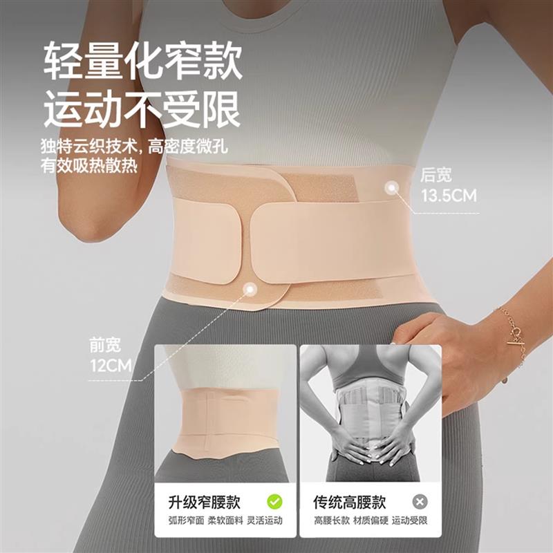 燕乐优选夏季轻薄护腰带男女窄款隐形高弹支撑束腰带透气久坐腰托