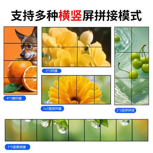 4K横竖拼接处理器图像视频HDMI点对点显示LED画面多屏拼接处理器