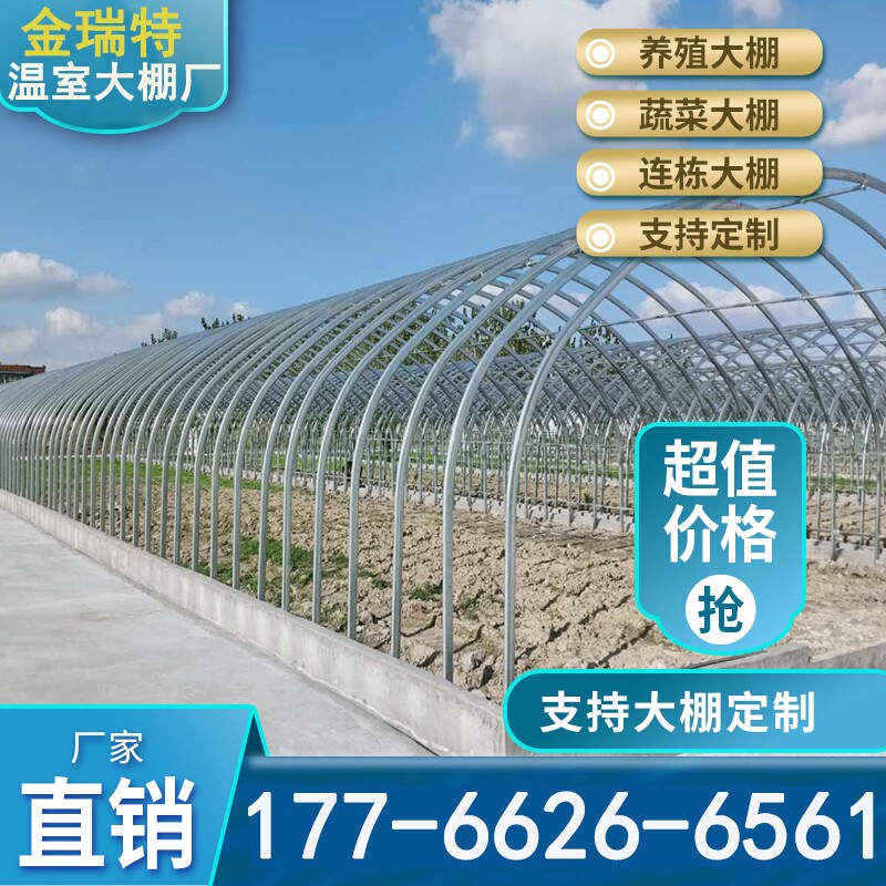 大棚钢管骨架蔬菜种植暖棚全套镀锌支架农业养殖温室拱杆配件大全