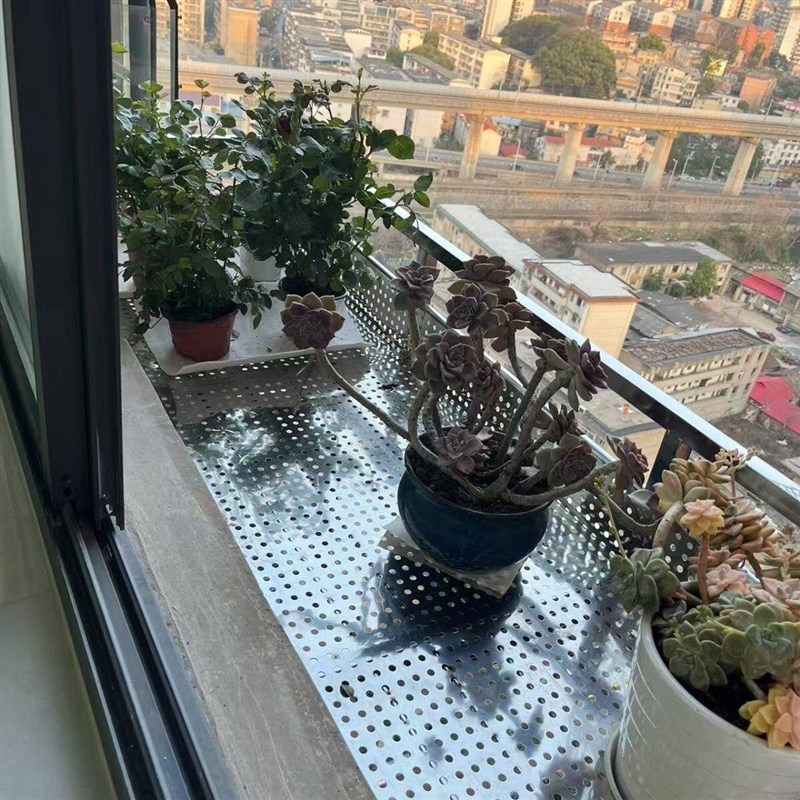 窗户外置物架高级不锈钢简约挂壁花架-适合窗户或厨房设计