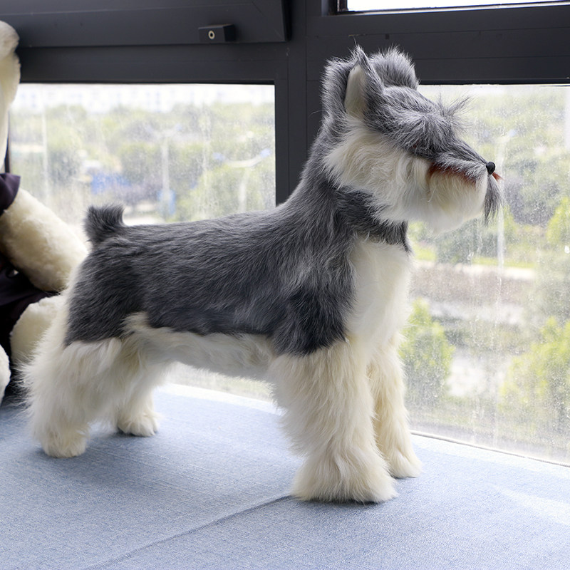 仿真狗摆件牧羊犬雪纳瑞狼狗动物模型展厅装饰品家居软装狗摆件