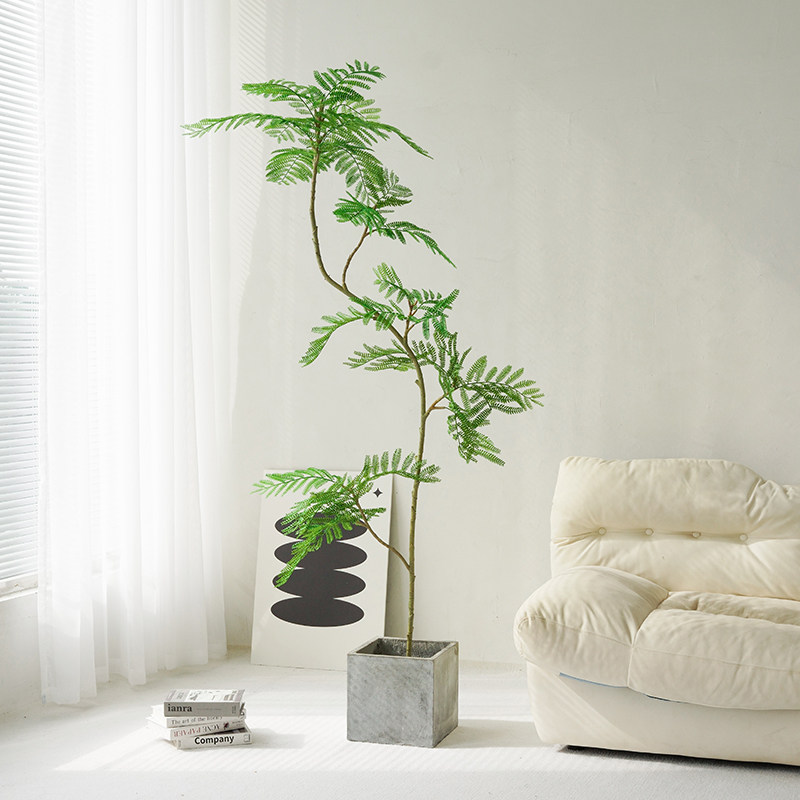 蓝色的花楹仿真绿色植物落地盆栽仿生植物摆件室内客厅沙发旁装饰