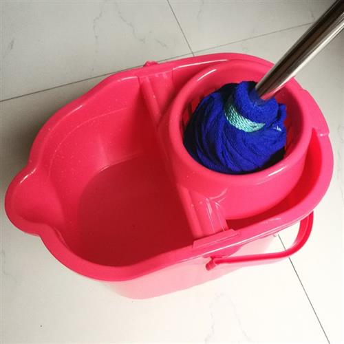加厚手压拖把桶 大号家用挤水桶拧干桶拖地桶 带滑轮拧水桶地拖桶