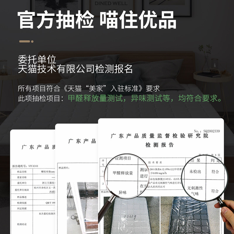 3e椰棕床垫天然棕垫薄款偏硬1.2/1.5/1.8米经济型定做折叠棕榈垫