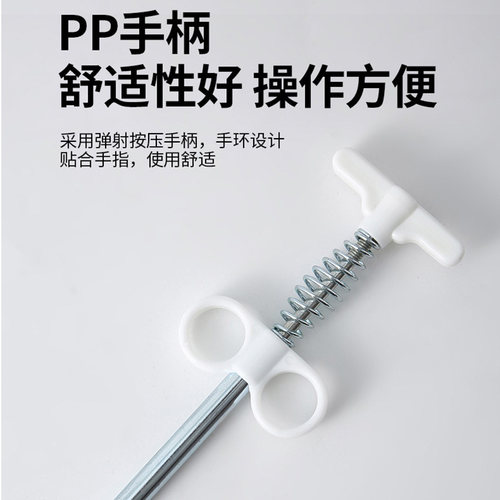 管道下水道疏通神器带抓钩钢丝四爪弯曲垃圾毛发专用厨房清理堵塞