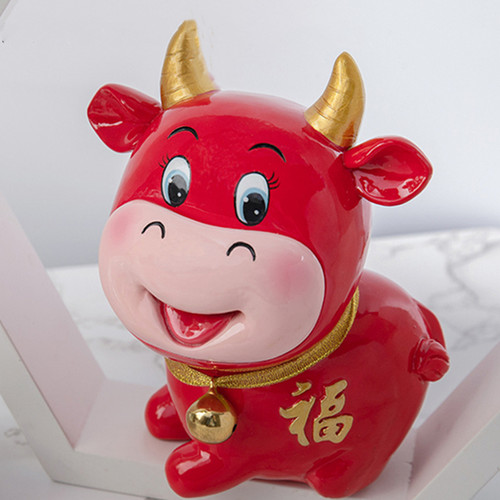 金牛存钱罐只进不出大号大人家用不可取储蓄罐儿童储钱罐摆件