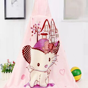 宝宝连帽外出抱被卡通婴儿秋冬双层加长加绒加厚儿童保暖披风斗篷