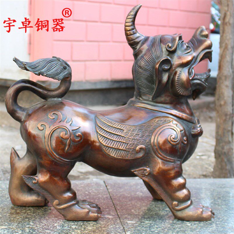 宇卓铜器纯铜貔貅黄铜貔貅铜独角貔貅摆件貔貅工艺礼品