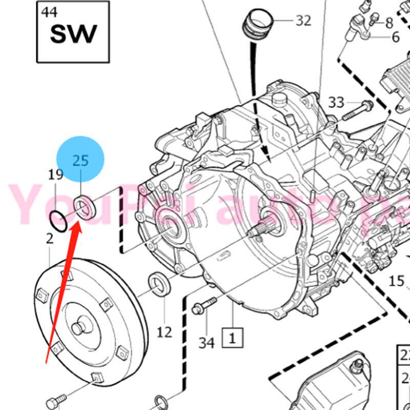 适用于沃尔沃XC60XC90XC70C30C70V50S40S60S80半轴油封密封圈波箱