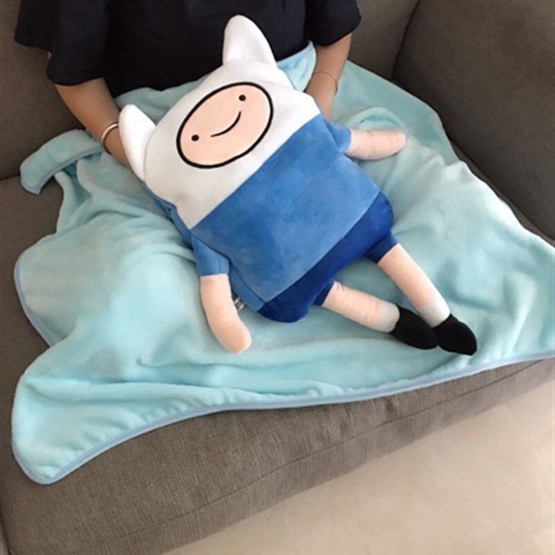 【1件包邮】卡通探*活宝 游戏机公仔空调毯 二合一抱枕法兰绒毯子