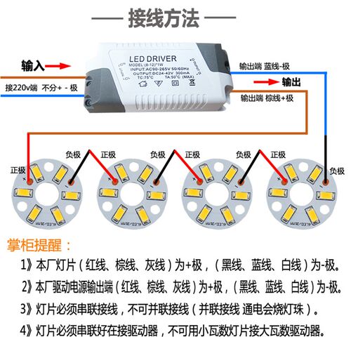 3W双色贴片LED变光灯板 室内装潢用吸顶水晶灯光源 带线超亮圆形