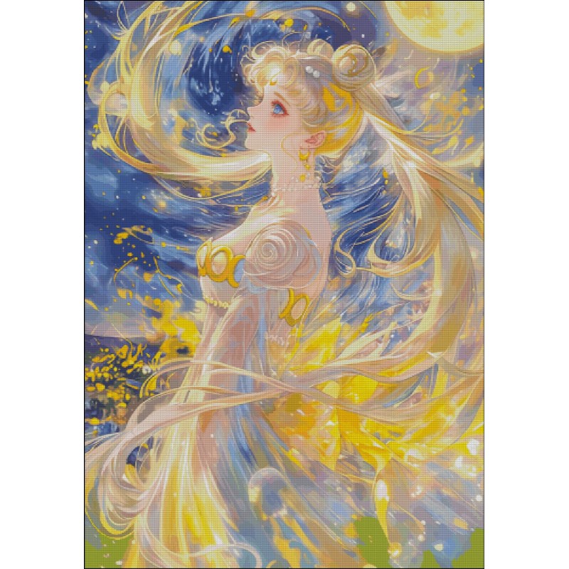 【ZZ6671-美少女战士之水冰月(深色版)】十字绣2024新款小件客