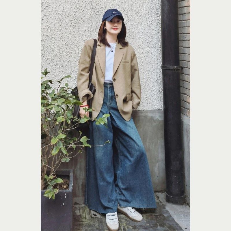 棕色休闲西装外套女春秋季新款高级感宽松显瘦小个子气质西服上衣
