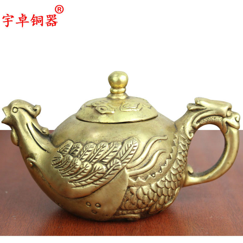 宇卓铜器小龙壶铜茶壶酒壶黄铜壶 纯铜壶工艺品摆件