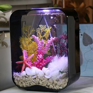 小鱼缸超静音鱼缸客厅家用桌面水族箱小型免换水造景增氧过滤鱼缸