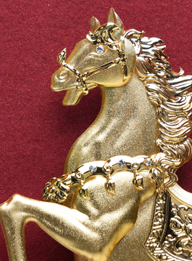 马到成功摆件金箔画办公室公司开业乔迁升迁礼物商务中国风骏马图