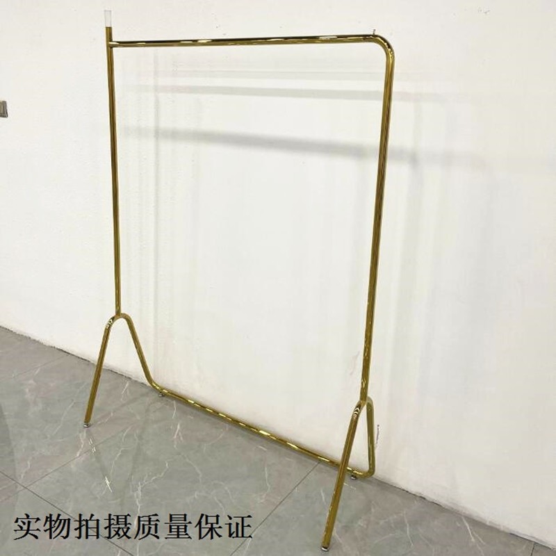 服装店展示架男女落地式中岛架正侧挂不锈钢拉丝陈列架挂衣货架子
