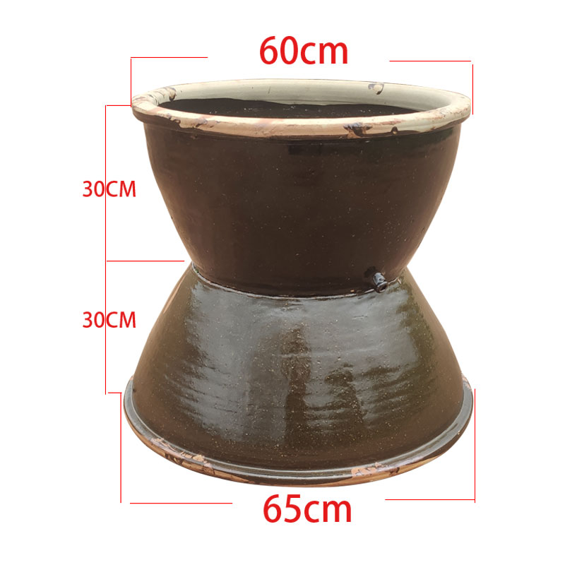 65配60莲花型农村传统土古法陶瓷酿酒设备家用瓦缸天锅酒甑蒸酒器