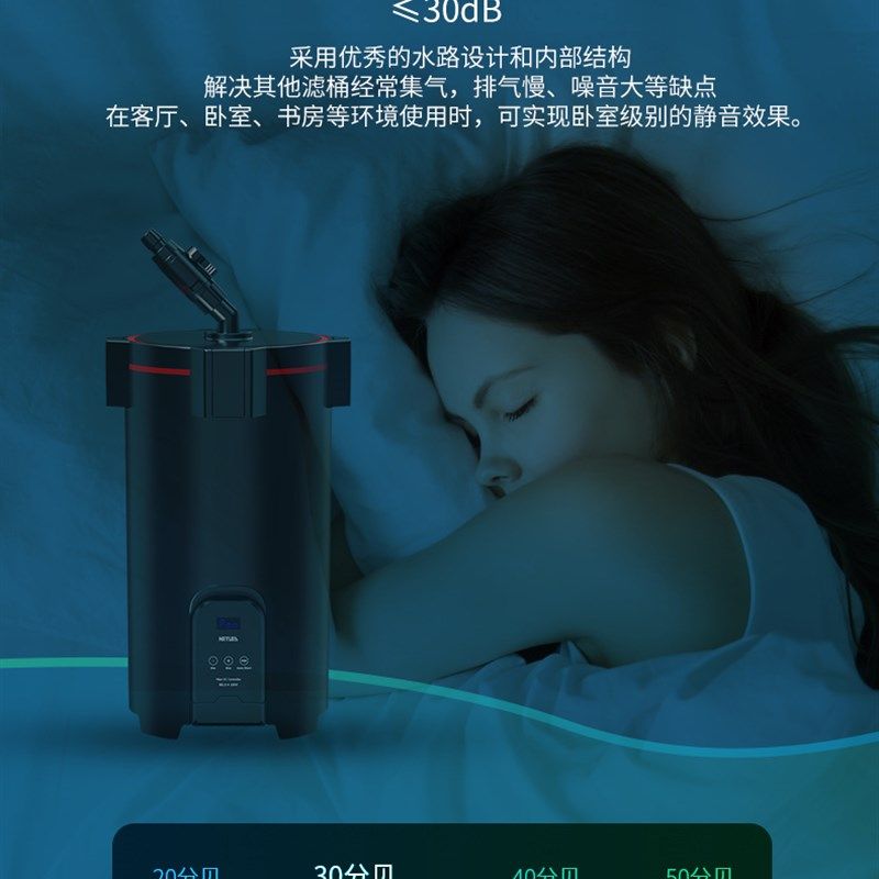 尼特利鱼缸过滤桶水族箱水草缸安全变频外置鱼缸过滤器节能超静音