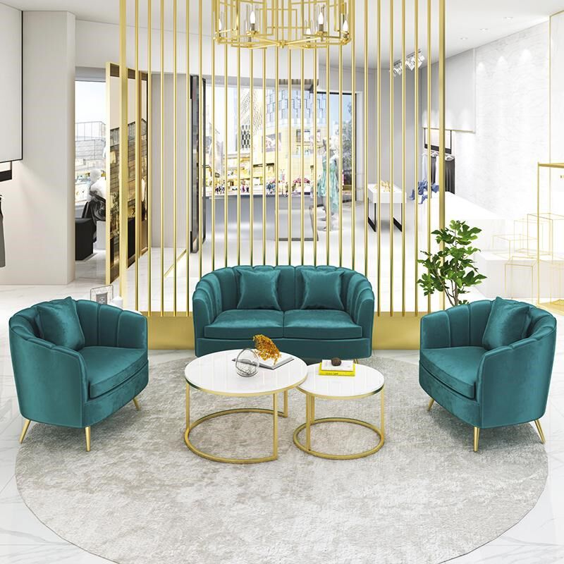 北欧网红款服装店小沙发组合美容院轻奢女装店单人双人休闲沙发椅