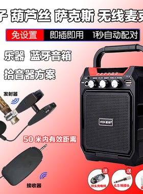 笛子专用无线拾音器葫芦丝萨克斯演出话筒夹子唢呐小号二胡麦克风