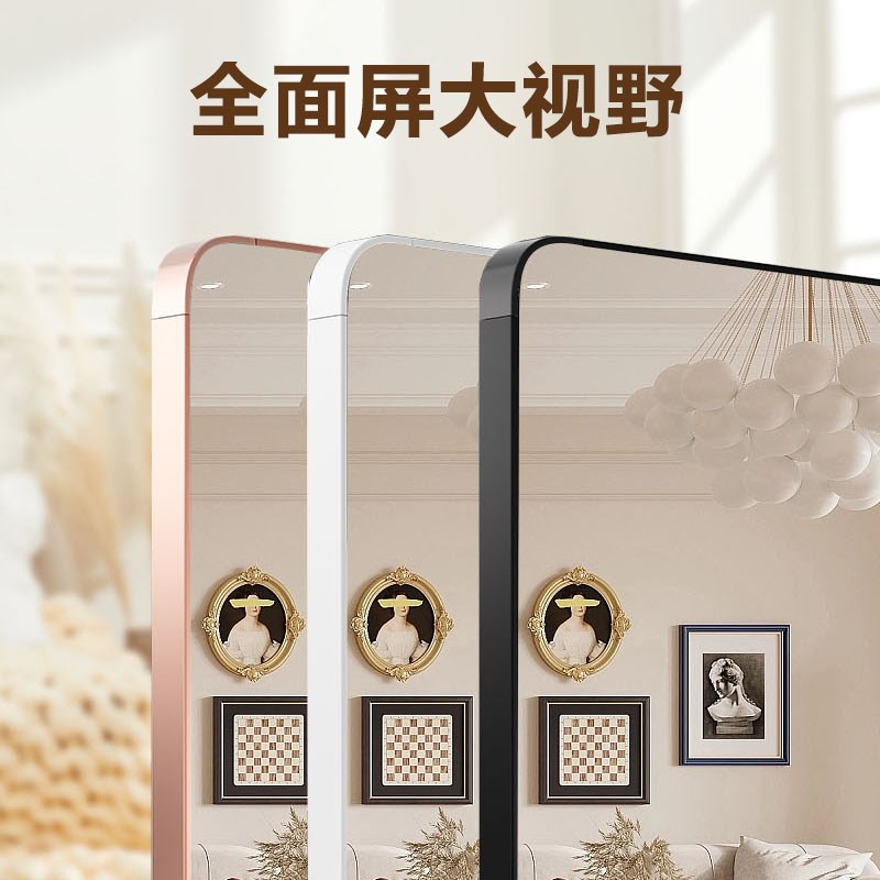衣柜镜子内装隐形滑道穿衣镜折叠伸缩推拉隐藏式全身镜旋转试衣镜