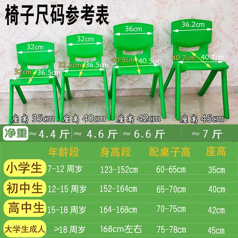 儿童椅子靠背座椅塑料加厚学生写字椅成人胶椅子家用小靠背椅凳子