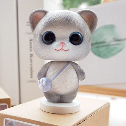 创意可爱治愈系摇头猫咪公仔烘培蛋糕饰品网红车载装饰摆件办公女