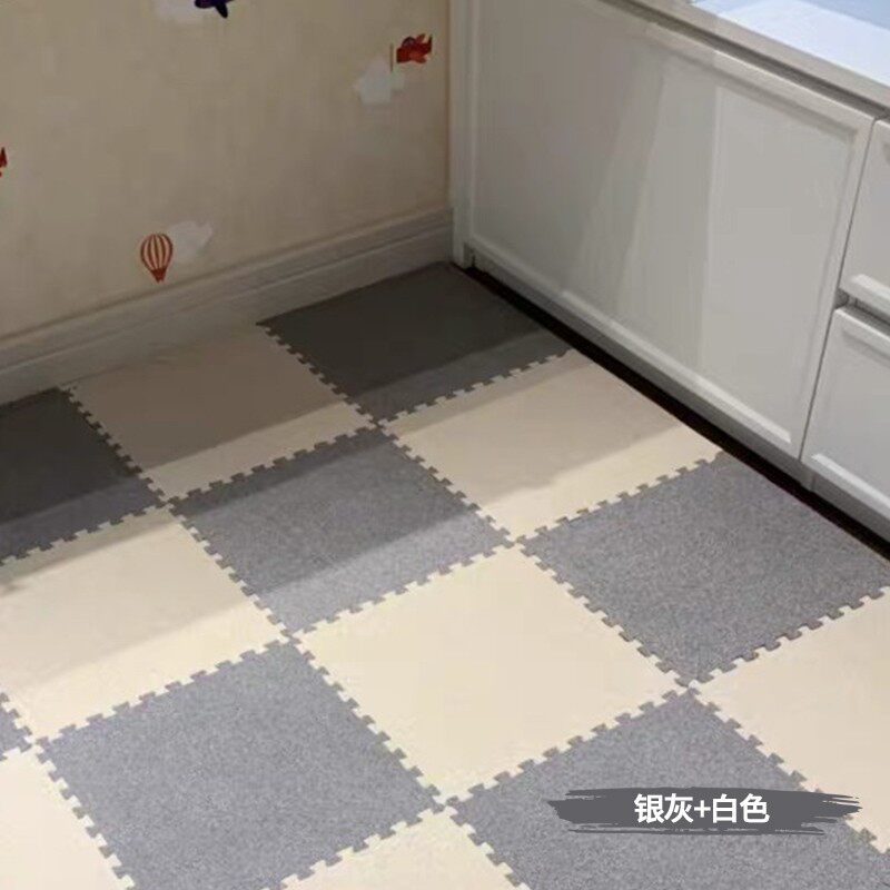 儿童爬行垫卧室绒面泡沫拼接地垫加厚室内宿舍客厅地板榻榻米地毯