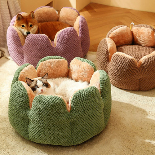 猫咪冬季保暖窝冬天睡觉猫床四季通用网红中型小型犬狗屋宠物用品