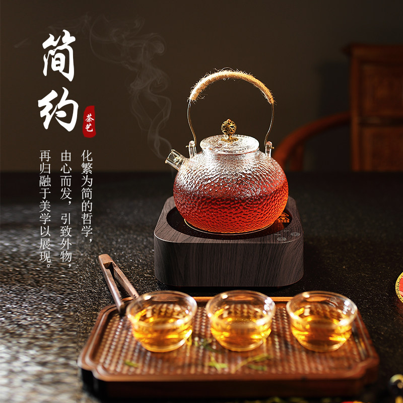 电陶炉茶炉小型煮茶器玻璃壶铁壶烧水泡茶壶光波炉陶瓷壶玻璃壶