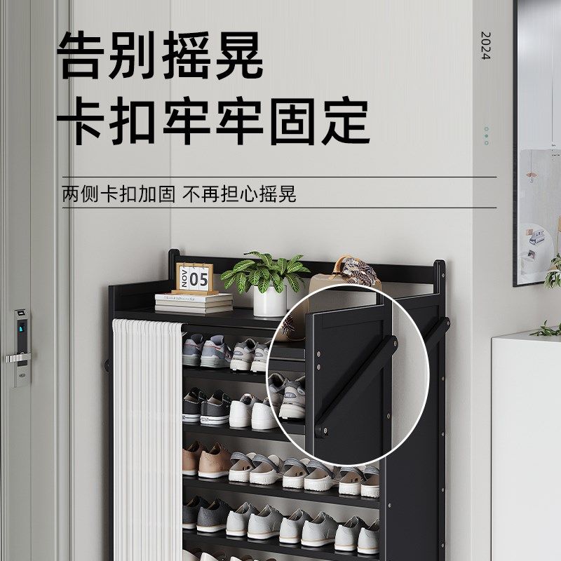 免安装可折叠简易鞋架一拉就用防尘布帘多层家用门口宿舍收纳神器