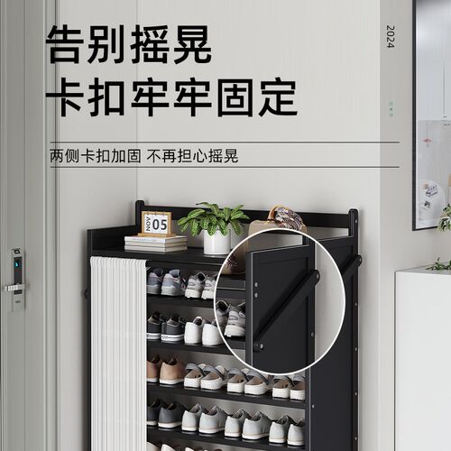 免安装可折叠简易鞋架一拉就用防尘布帘多层家用门口宿舍收纳神器