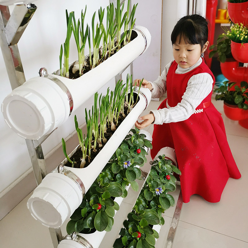 可移动式多层花架种植架多肉绿萝花盆管道种植非无土栽培种菜架