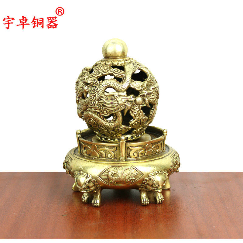 宇卓铜器 纯铜九转乾坤 工艺品摆件 黄铜九转乾坤 铜龙球 路路通