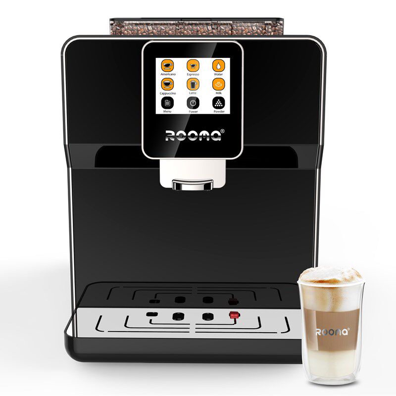 路玛A8一键花式全自动意式咖啡机 家用商用办公室现磨豆咖啡机