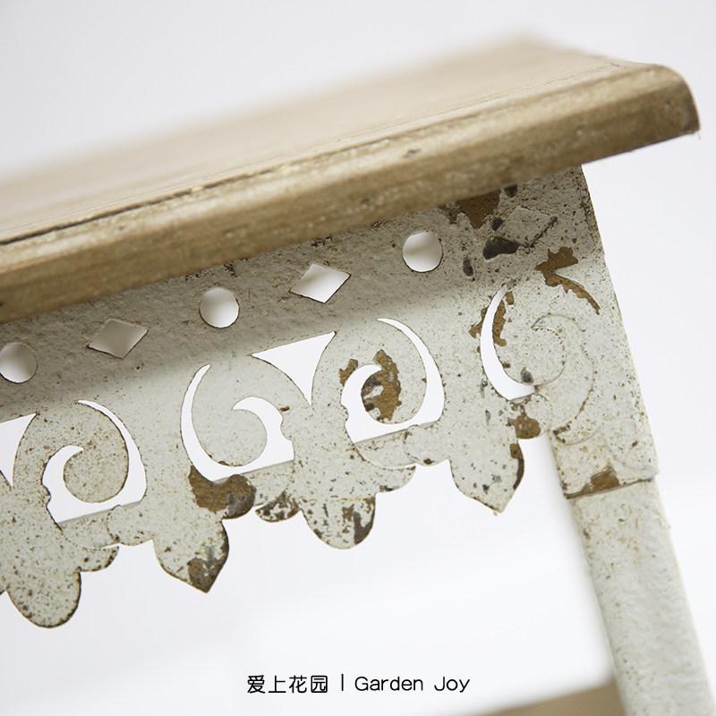 爱上花园丨园艺杂货花园露台家居装饰羊角蕾丝边花架桌子花台茶几